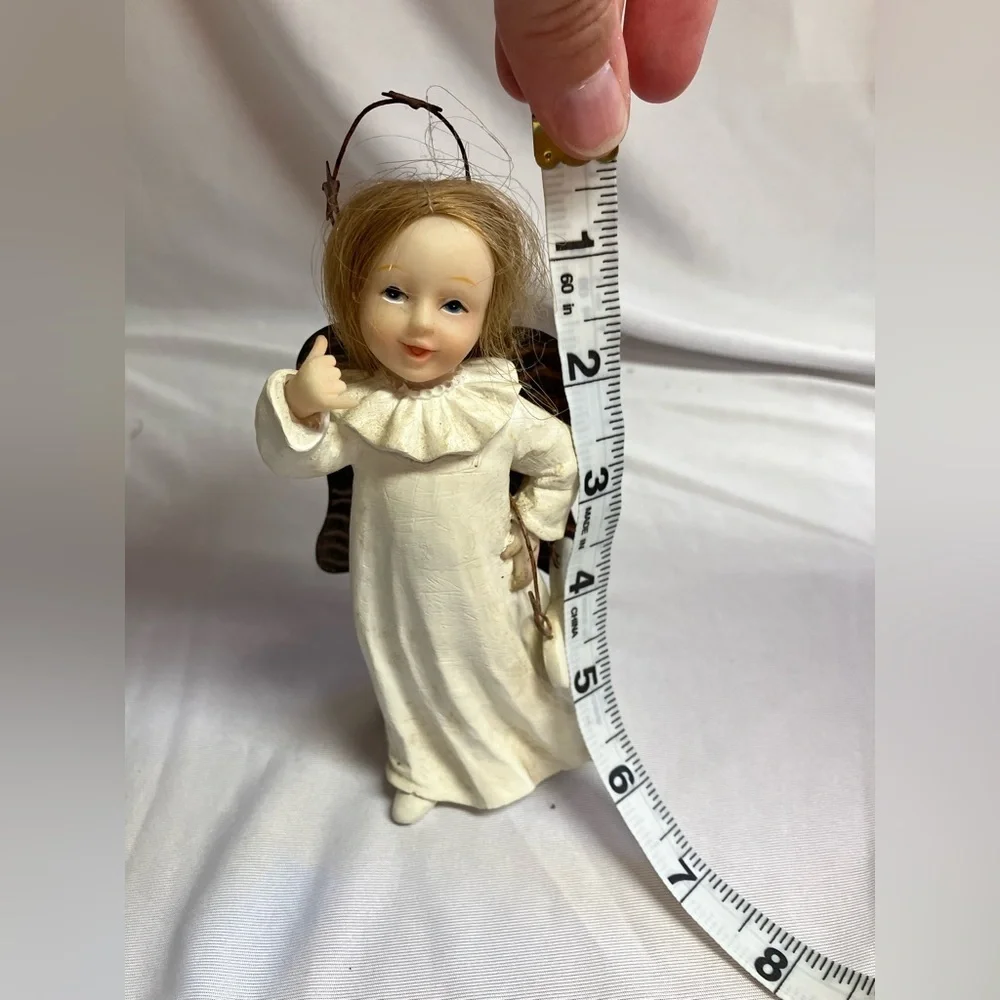 Adorable Cream Angel “Call Me” Figurine